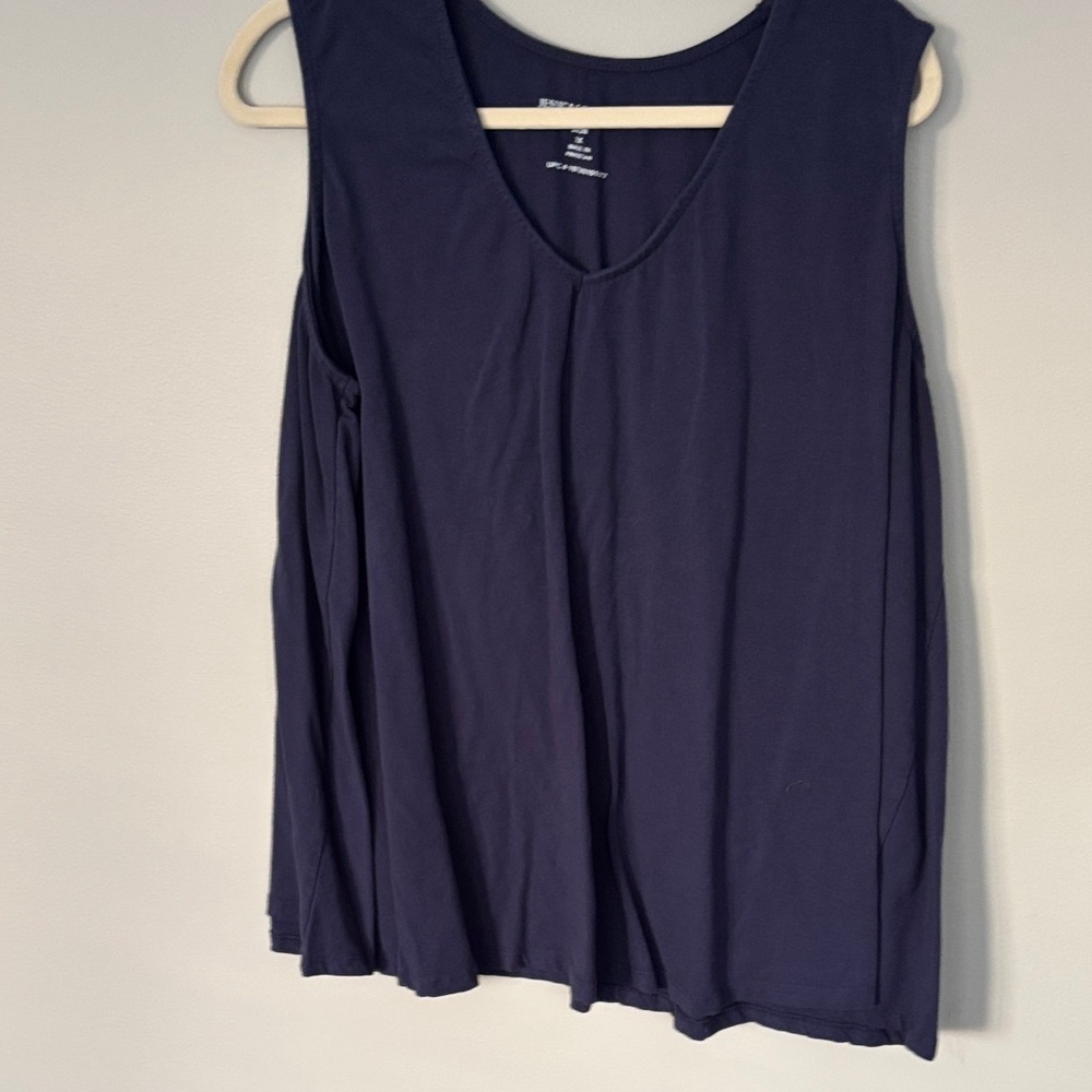 Jessica London Navy V-Neck Sleeveless Tank